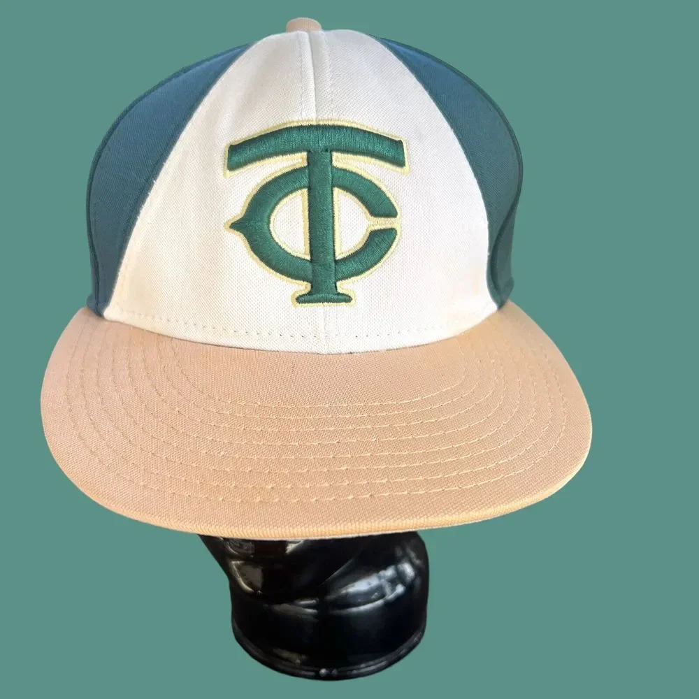 Minnesota Twins Hat Cap Small The Game Pro Game Tek TC Logo MLB Baseball Green - Picture 1 of 6